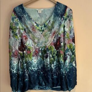 Sundance Multicolor Floral V-Neck Blouse